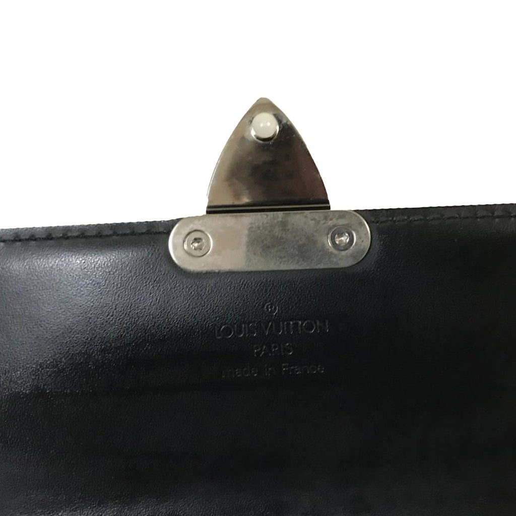 Louis Vuitton Anoushka PM Black Monogram Leather Trifold Wallet with Dust Bag & Box Louis Vuitton