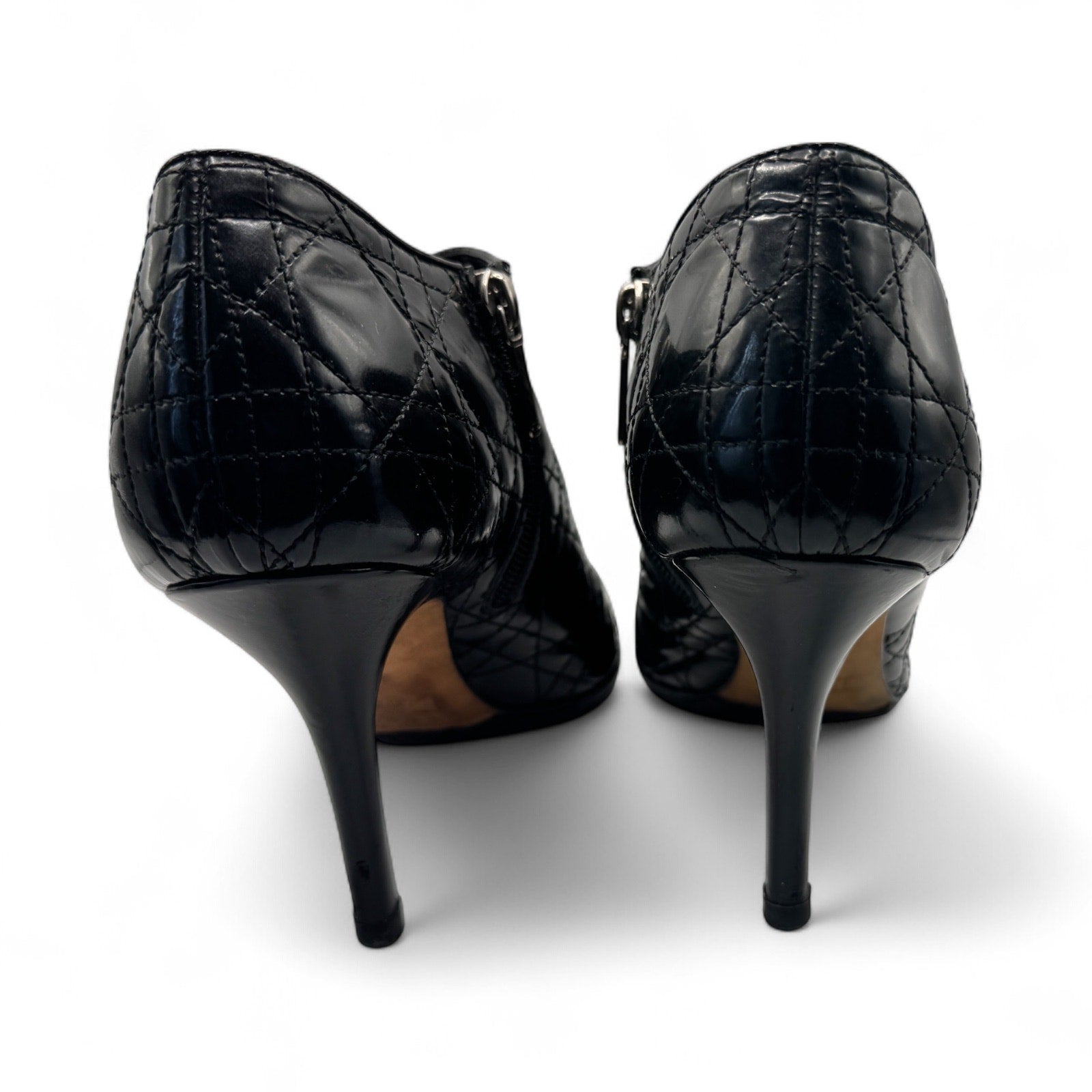 Christian Dior Cannage Patent Leather Ankle Boots Dior