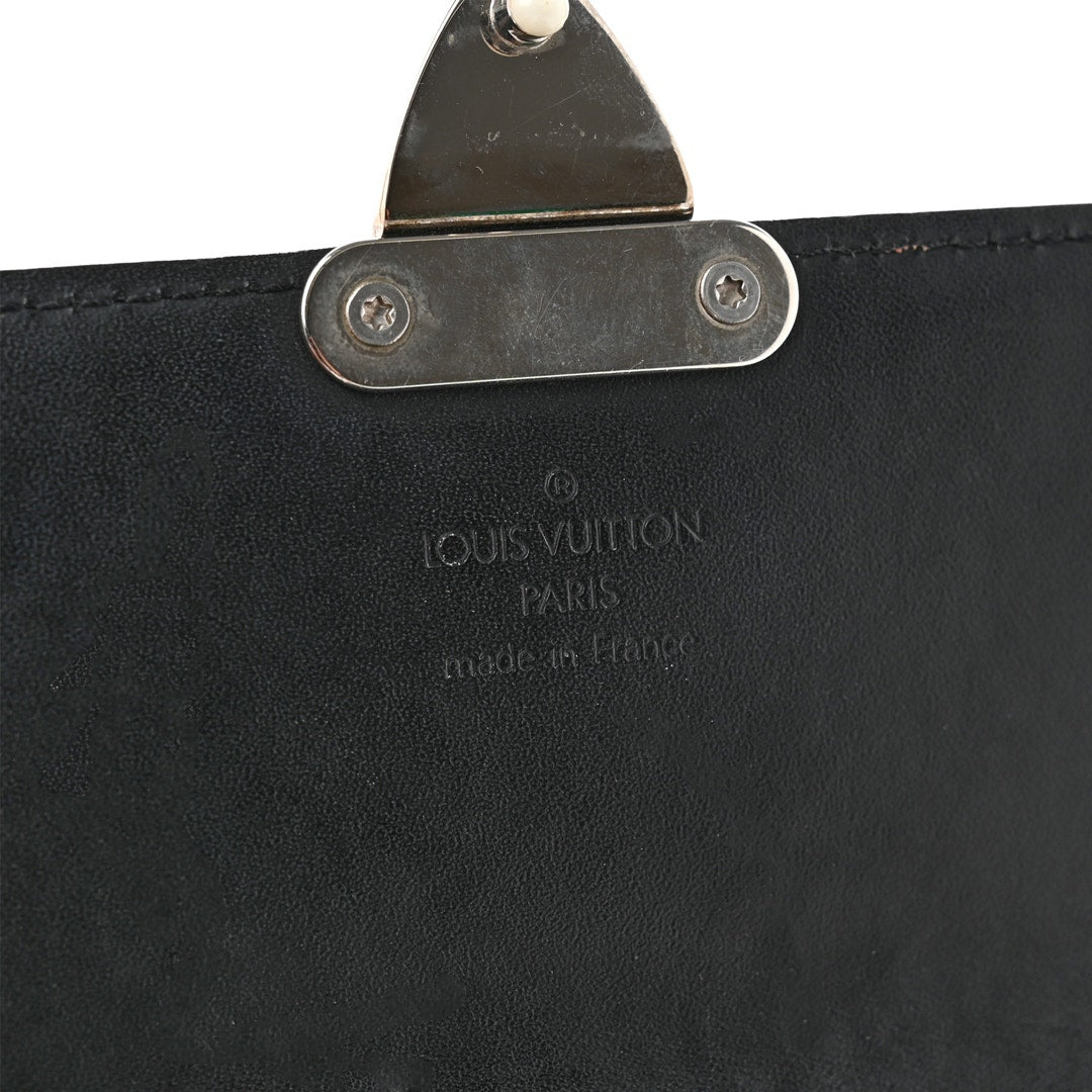 Louis Vuitton Anoushka PM Black Monogram Leather Trifold Wallet with Dust Bag & Box Louis Vuitton