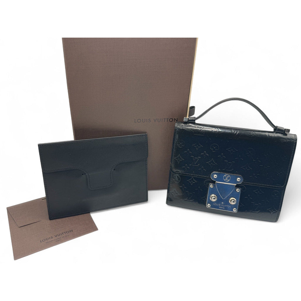 Louis Vuitton Anoushka PM Black Monogram Leather Trifold Wallet with Dust Bag & Box Louis Vuitton