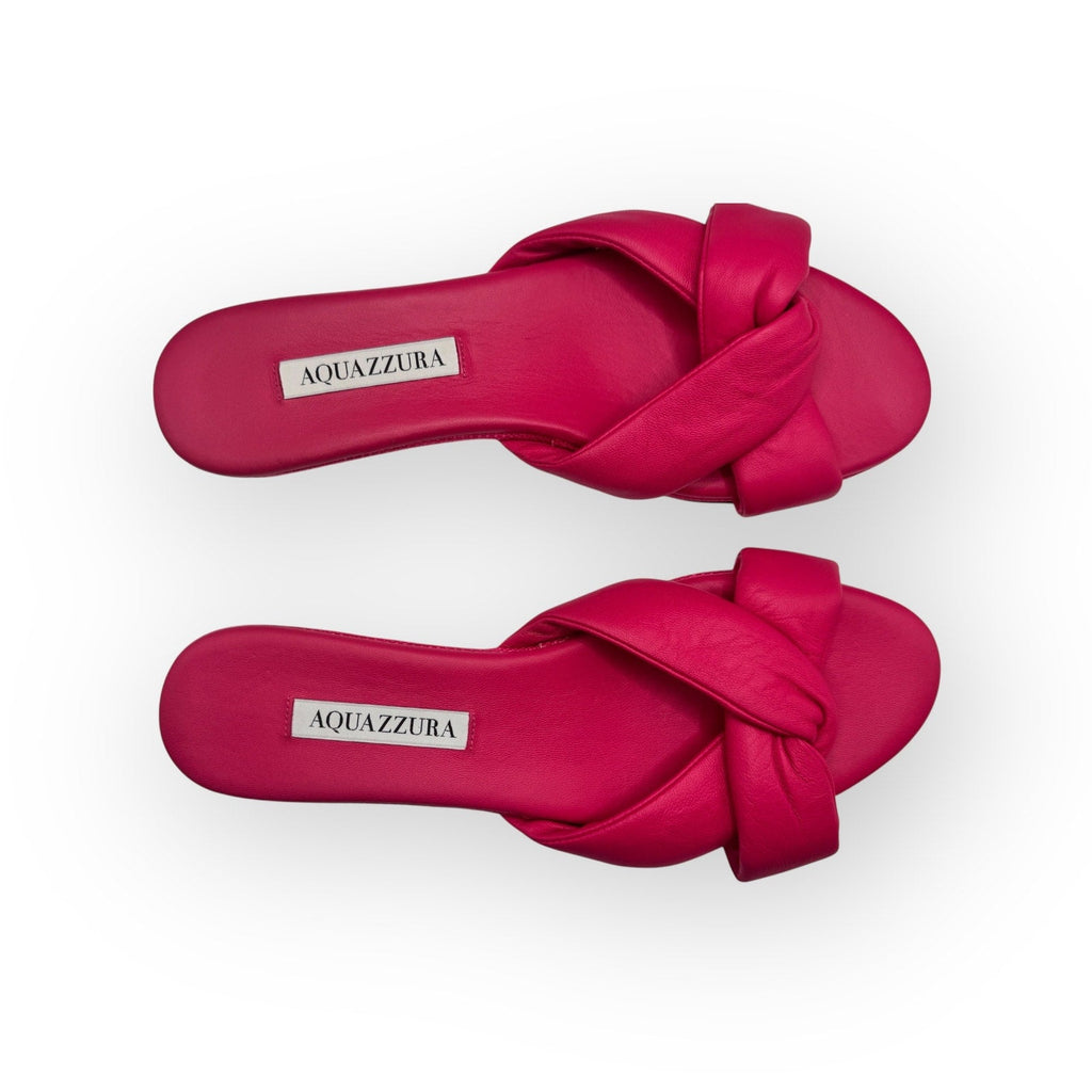 Title:  Aquazzura Olie Crossover Flat Sandals – Size 38 / US 8 Aquazzura