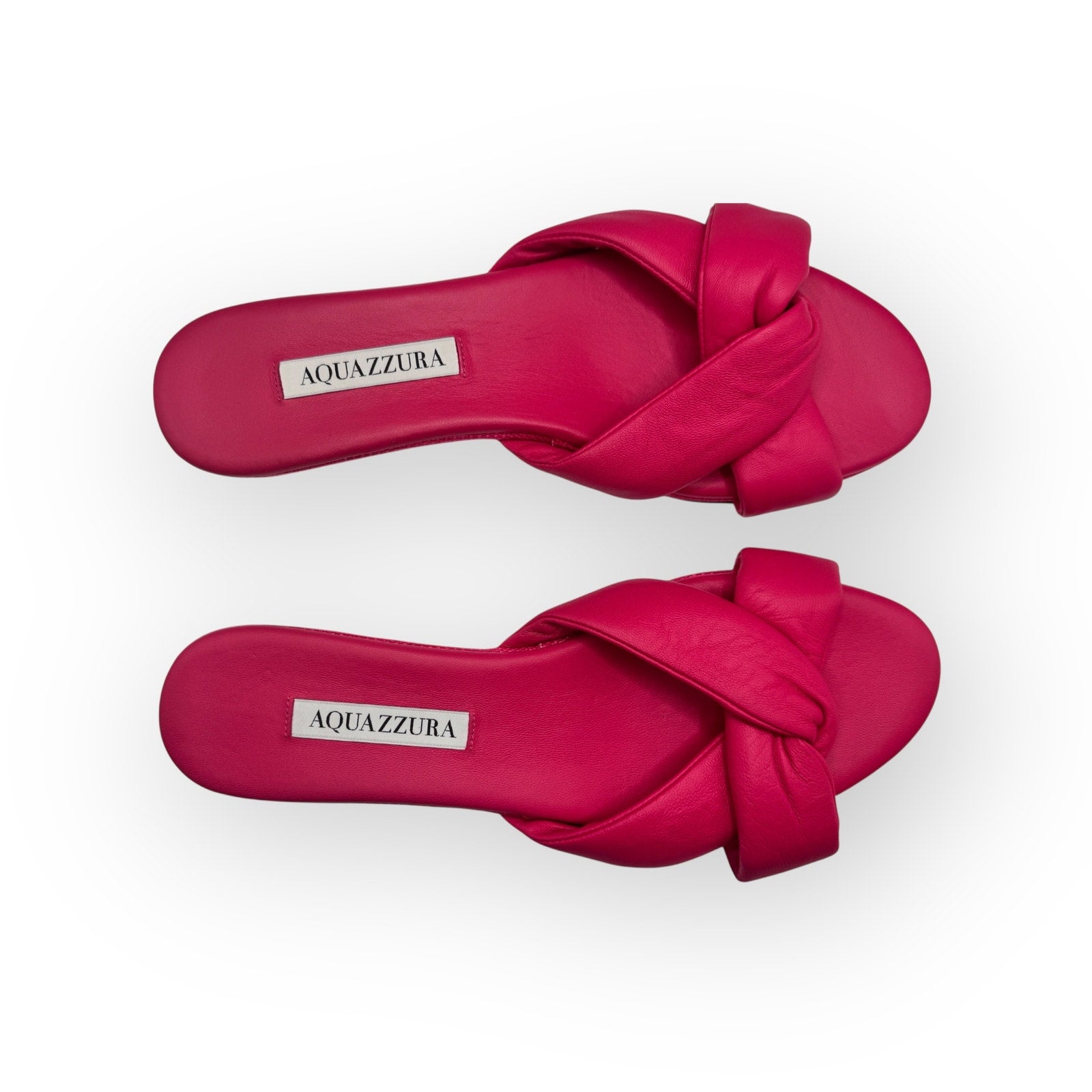 Title:  Aquazzura Olie Crossover Flat Sandals – Size 38 / US 8 Aquazzura