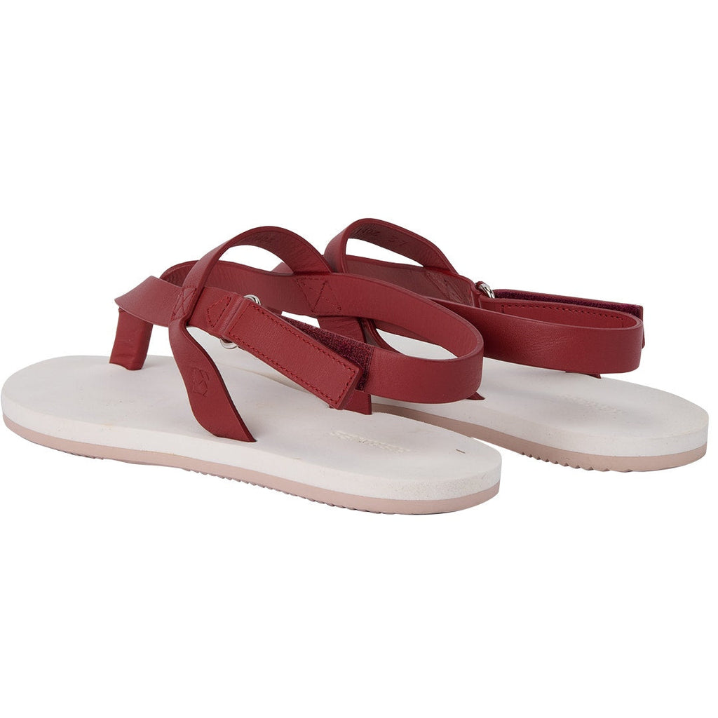 Hermès Tahiti Beach Sandals – Red & White Leather, Size 37.5 Hermes Leather Goods