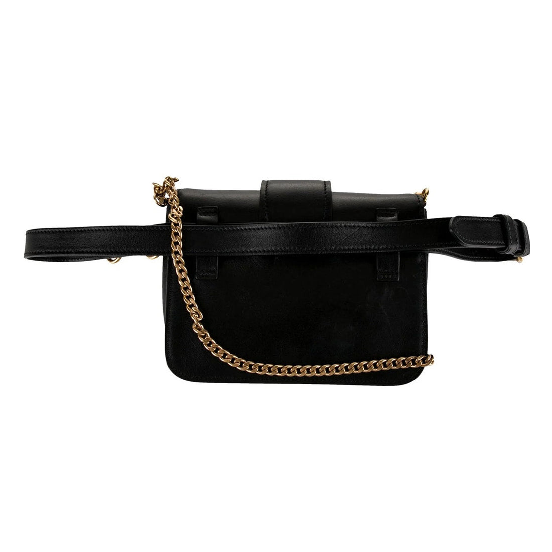 Authentic Prada Leather Cahier Convertible Belt Bag – Black with Gold Hardware PRADA