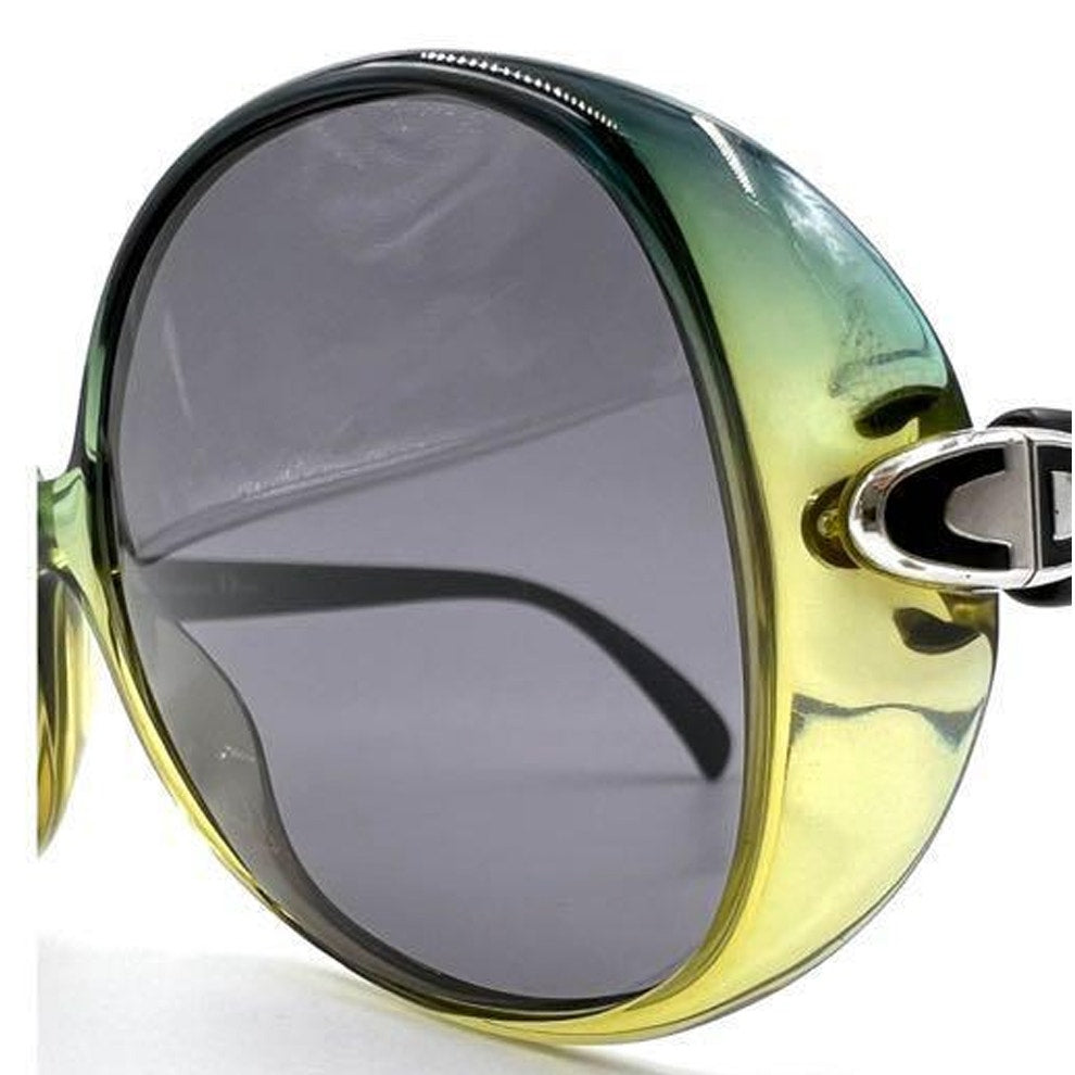 Vintage Christian Dior 2045-60 Oversized Sunglasses – Green to Yellow Gradient Lens Christian Dior