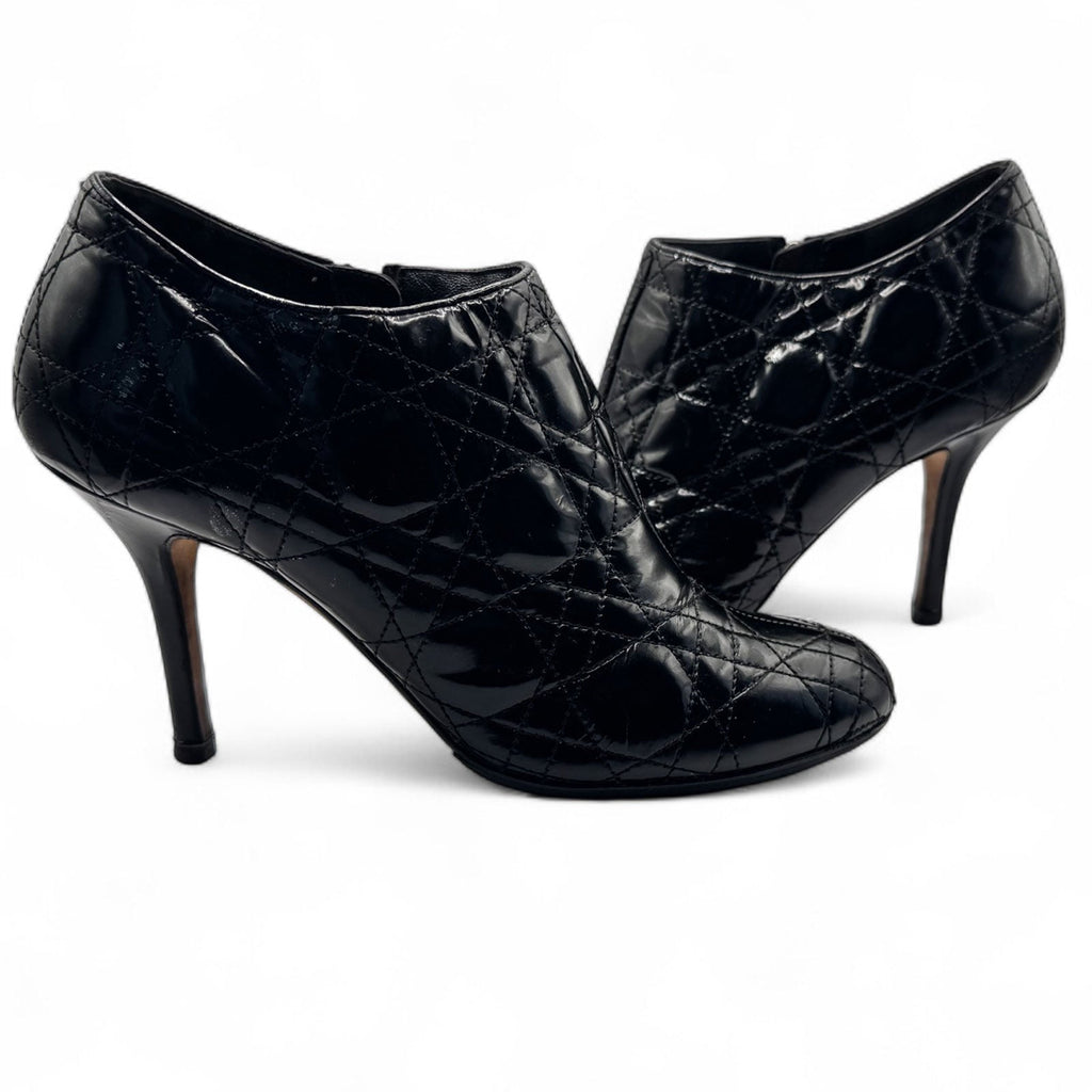 Christian Dior Cannage Patent Leather Ankle Boots Dior