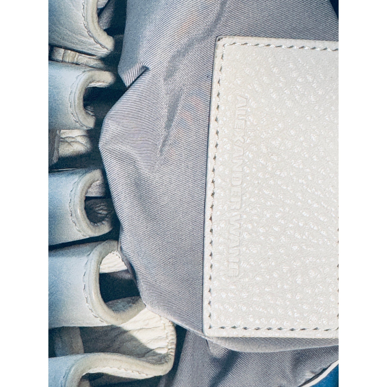 Alexander Wang White Leather Studded Bucket Bag Alexander Wang