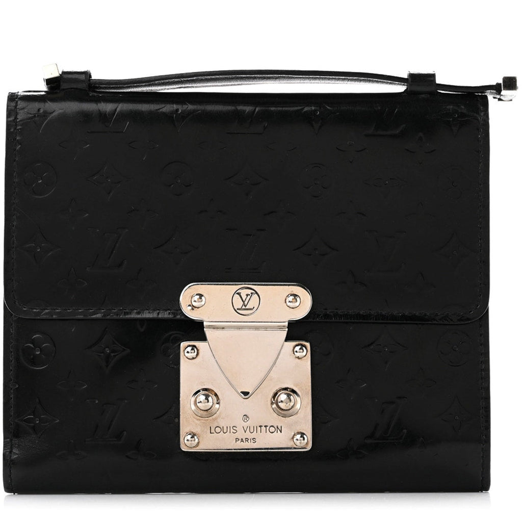 Louis Vuitton Anoushka PM Black Monogram Leather Trifold Wallet with Dust Bag & Box Louis Vuitton