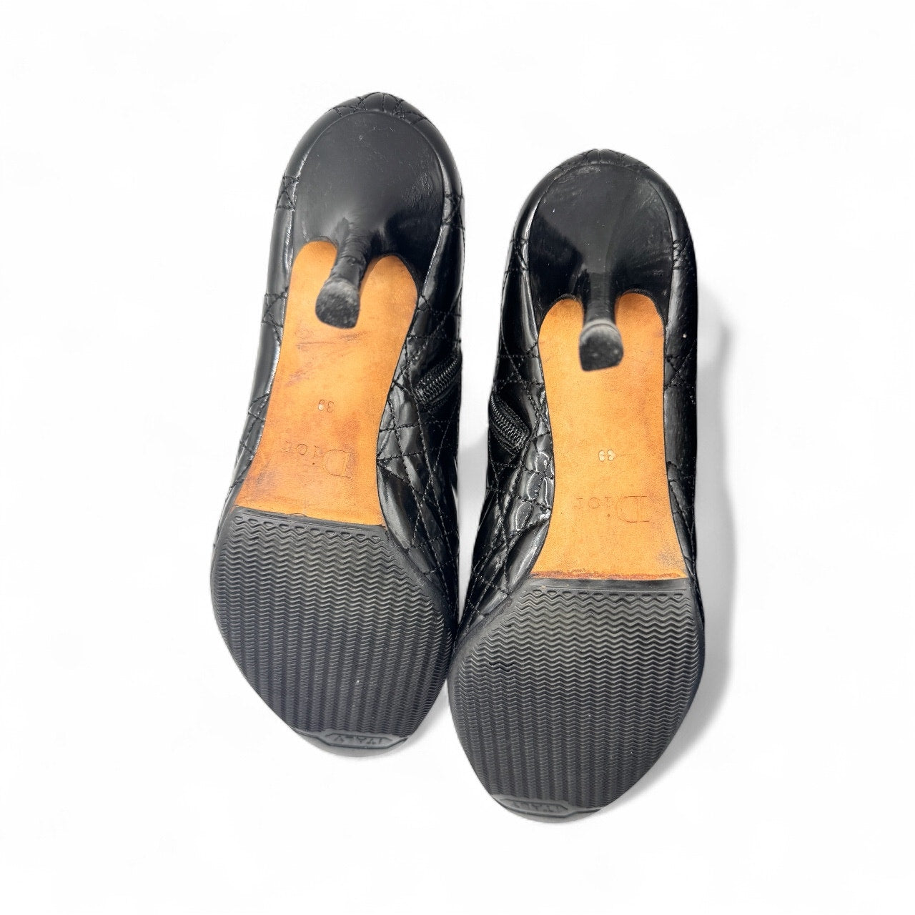 Christian Dior Cannage Patent Leather Ankle Boots Dior