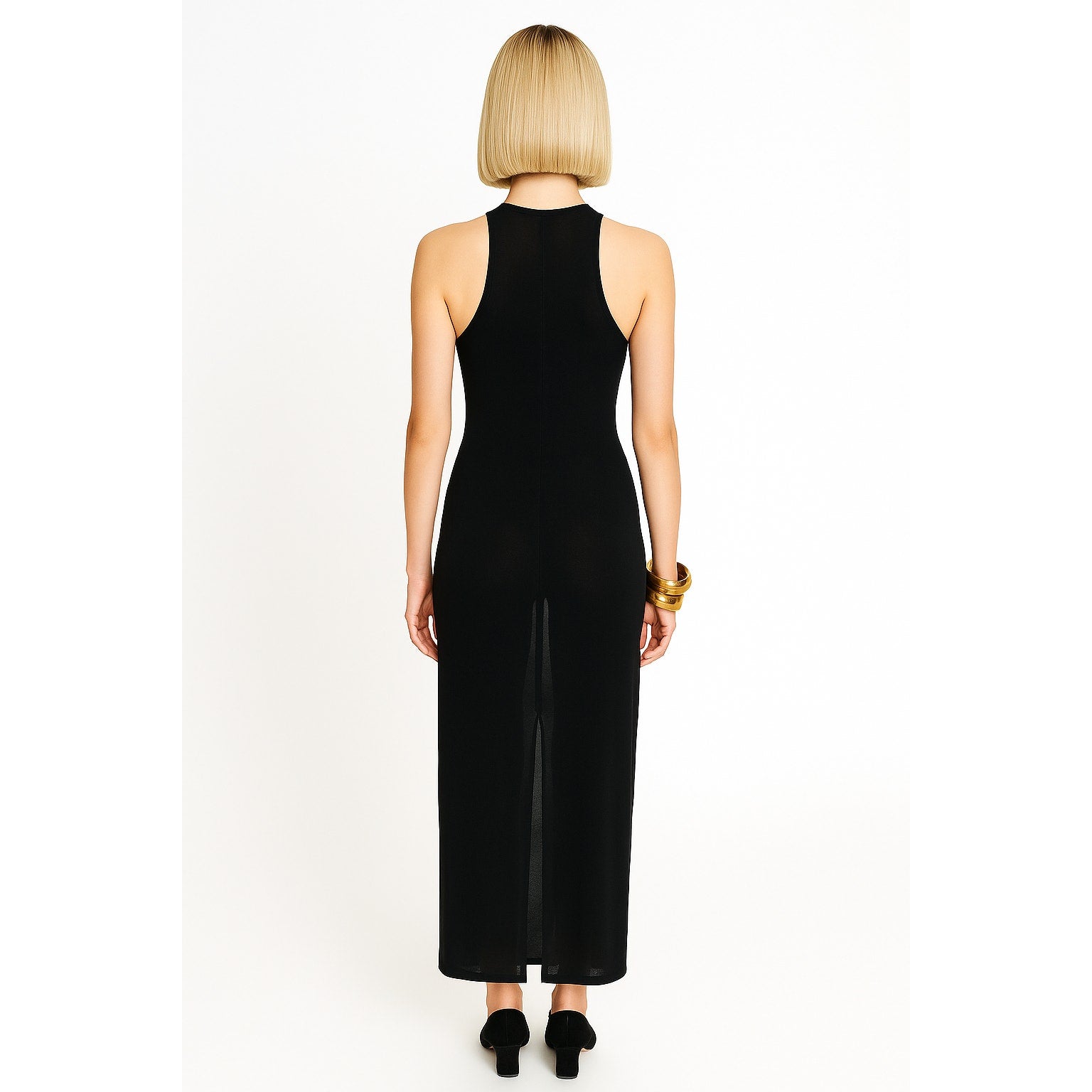 Title  SAINT LAURENT Jersey Maxi Dress – 100% Viscose, Made in France (Size S) Saint Laurent
